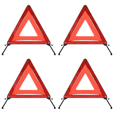 Vidaxl gevarendriehoeken 4 st 56,5x36,5x44,5 cm rood