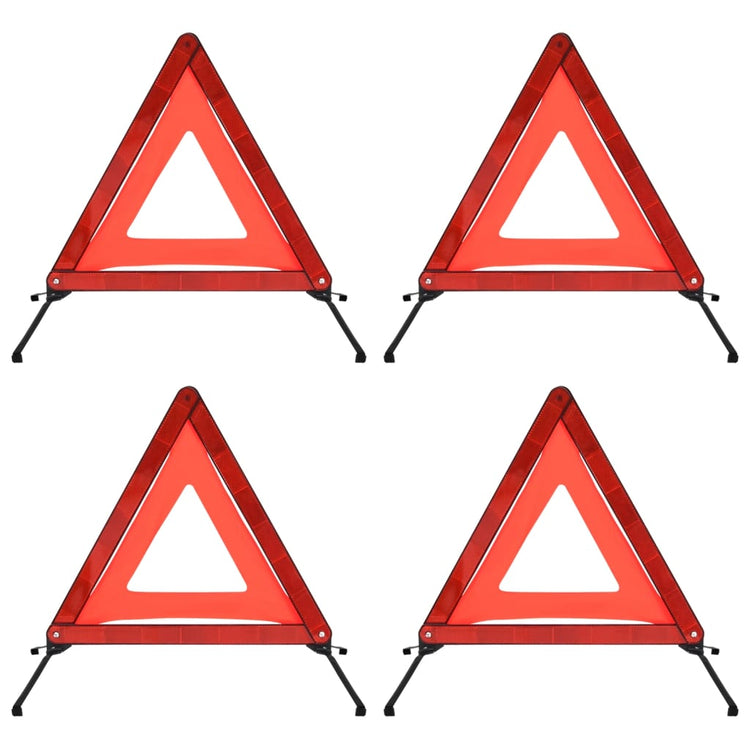 Vidaxl gevarendriehoeken 4 st 56,5x36,5x44,5 cm rood