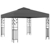 Vidaxl prieel met led-lichtslinger 3x3 m antracietkleurig