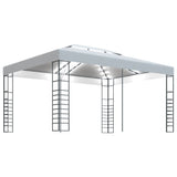 VidaXL Prieel met LED-lichtslinger 4x3x2,7 m wit - afbeelding 2