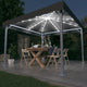 Vidaxl prieel met led-lichtslinger 300x300 cm aluminium antracietkleur