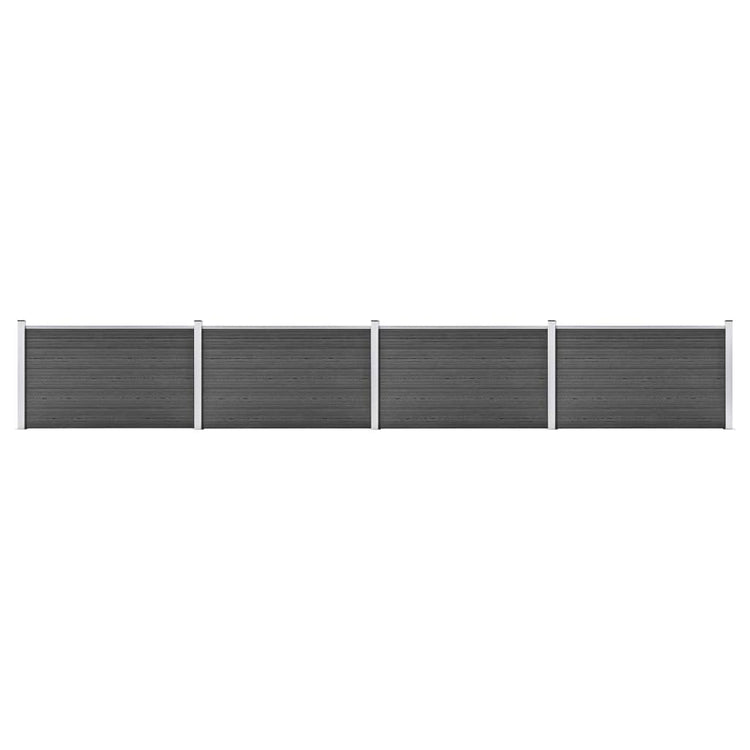 VidaXL Schuttingpanelenset 699x105 cm HKC zwart