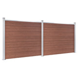 VidaXL Schuttingpanelenset 353x146 cm HKC bruin - afbeelding 2