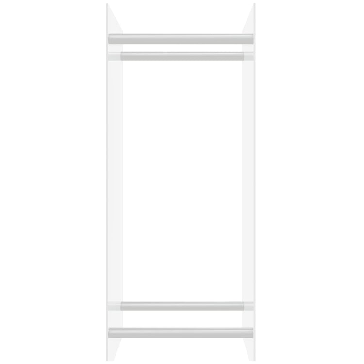 VidaXL Haardhoutrek 40x35x100 cm gehard glas transparant