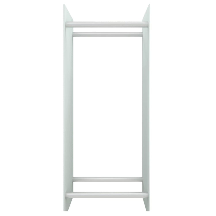 Vidaxl haardhoutrek 40x35x100 cm gehard glas wit