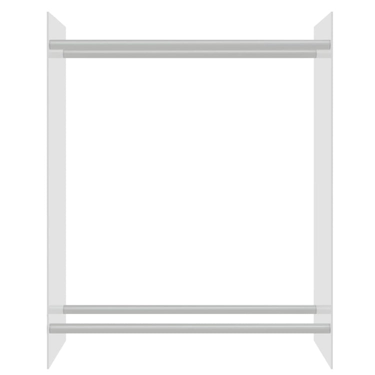 Vidaxl haardhoutrek 80x35x100 cm gehard glas transparant