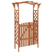 Vidaxl pergola met poort 116x40x204 cm massief vurenhout - afbeelding 1