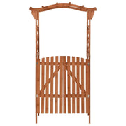 Vidaxl pergola met poort 116x40x204 cm massief vurenhout - afbeelding 2