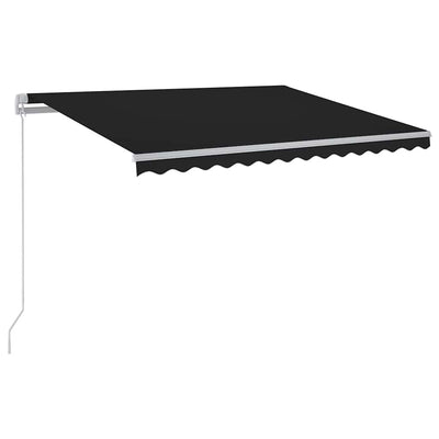 Vidaxl luifel handmatig uittrekbaar met led 300x250 cm antracietkleur