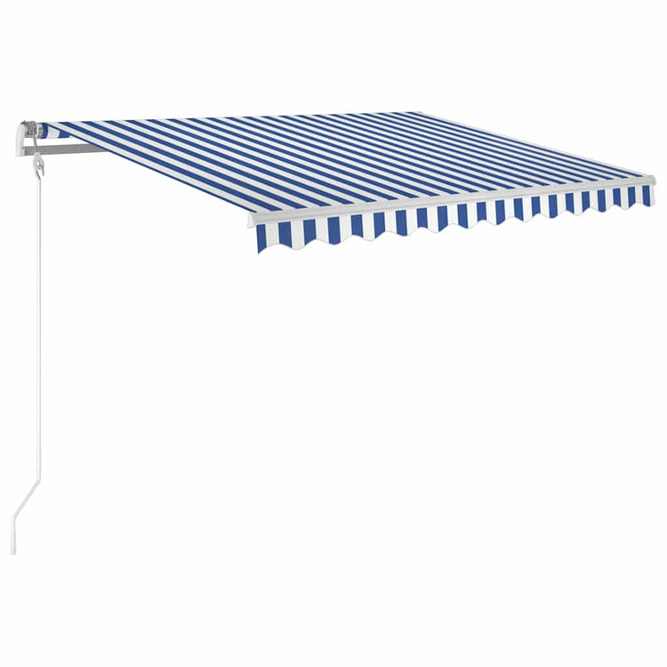 Vidaxl luifel automatisch uittrekbaar 300x250 cm blauw en wit