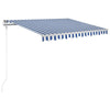 Vidaxl luifel automatisch uittrekbaar 300x250 cm blauw en wit