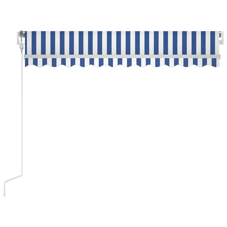Vidaxl luifel automatisch uittrekbaar 300x250 cm blauw en wit