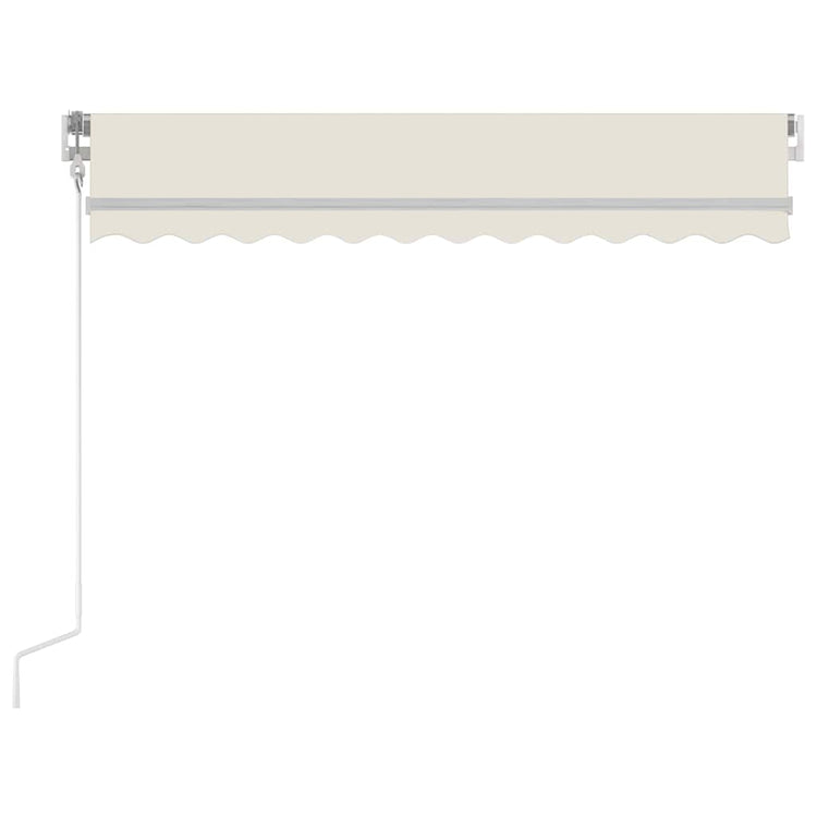 Vidaxl luifel automatisch met led en windsensor 300x250 cm crèmekleur