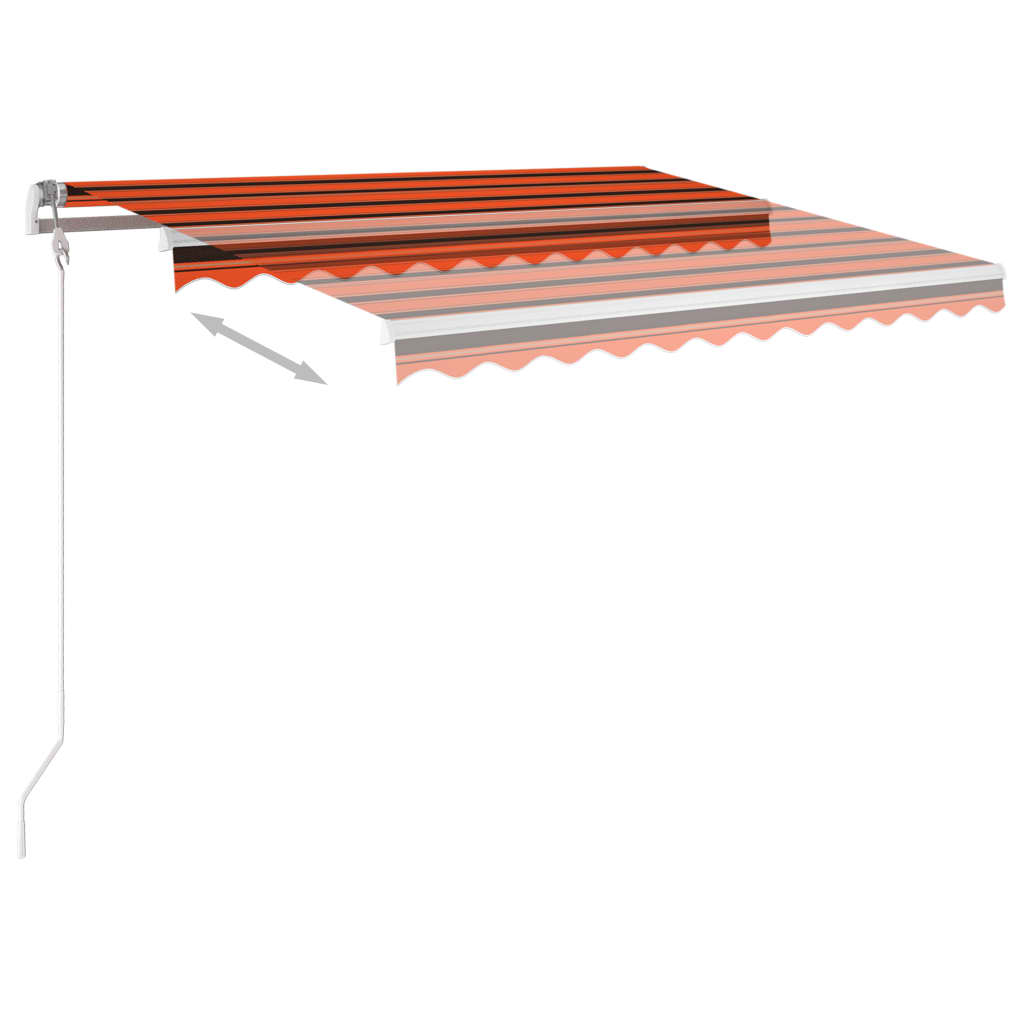 Vidaxl luifel automatisch met led windsensor 300x250 cm oranje bruin
