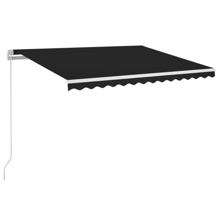 Vidaxl luifel handmatig uittrekbaar met led 350x250 cm antracietkleur