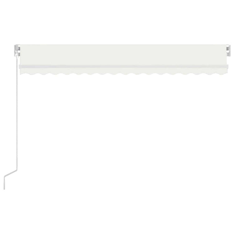 Vidaxl luifel handmatig uittrekbaar met led 400x300 cm crèmekleurig