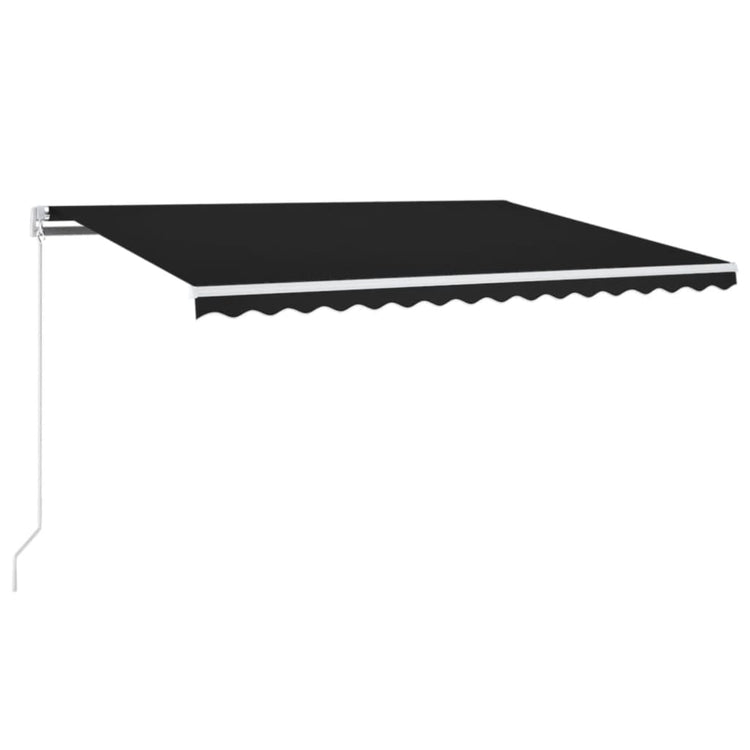 Vidaxl luifel handmatig uittrekbaar met led 400x300 cm antracietkleur