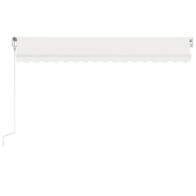 VidaXL Luifel automatisch met LED en windsensor 400x300 cm crèmekleur