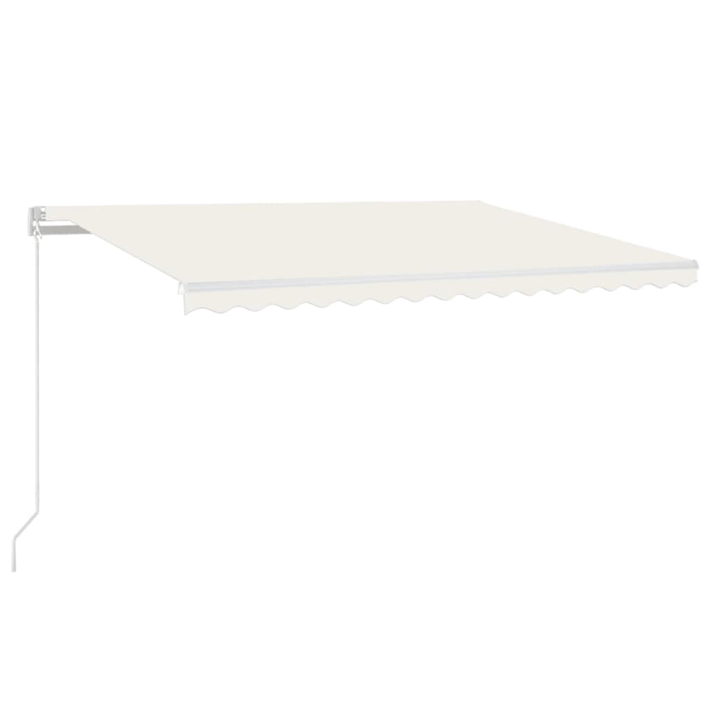 VidaXL Luifel automatisch uittrekbaar 450x300 cm crèmekleurig