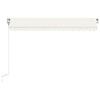 VidaXL Luifel automatisch uittrekbaar 450x300 cm crèmekleurig