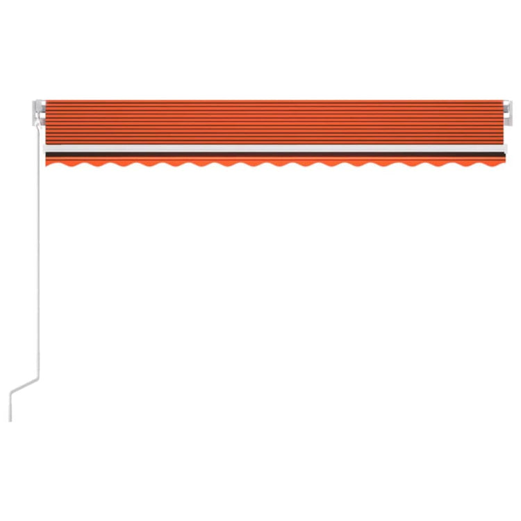 VidaXL Luifel automatisch met LED windsensor 450x300 cm oranje bruin