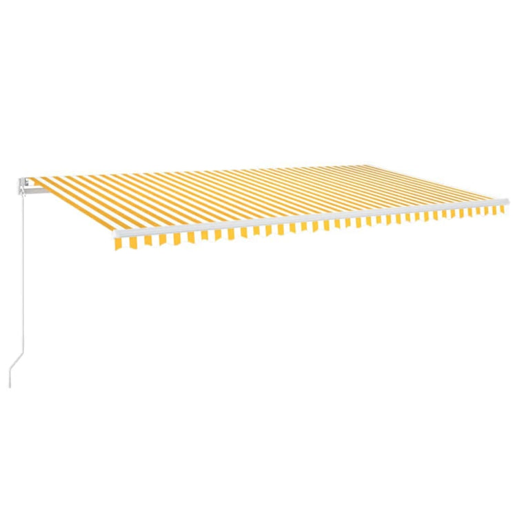 VidaXL Luifel handmatig uittrekbaar met LED 600x300 cm geel en wit