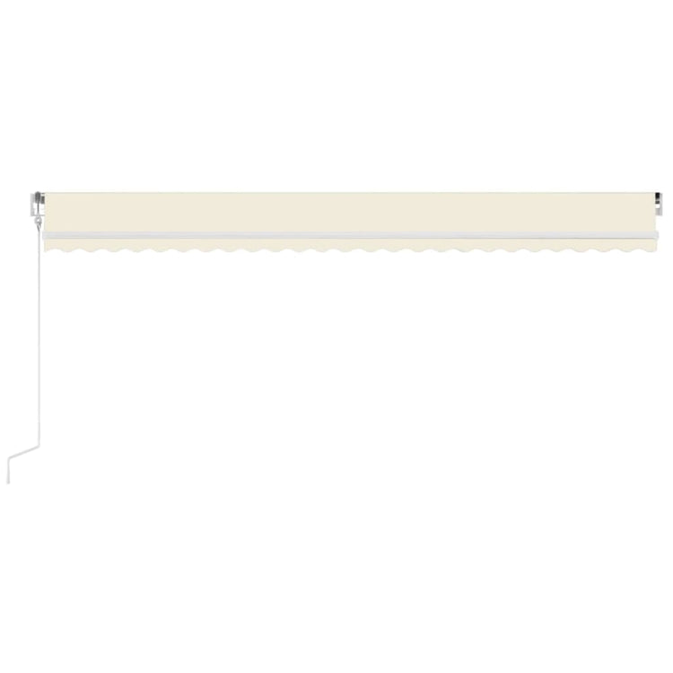 VidaXL Luifel automatisch met LED en windsensor 600x300 cm crèmekleur