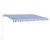 VidaXL Luifel handmatig uittrekbaar 400x350 cm blauw en wit