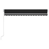 VidaXL Luifel handmatig uittrekbaar 400x350 cm antracietkleurig - afbeelding 3