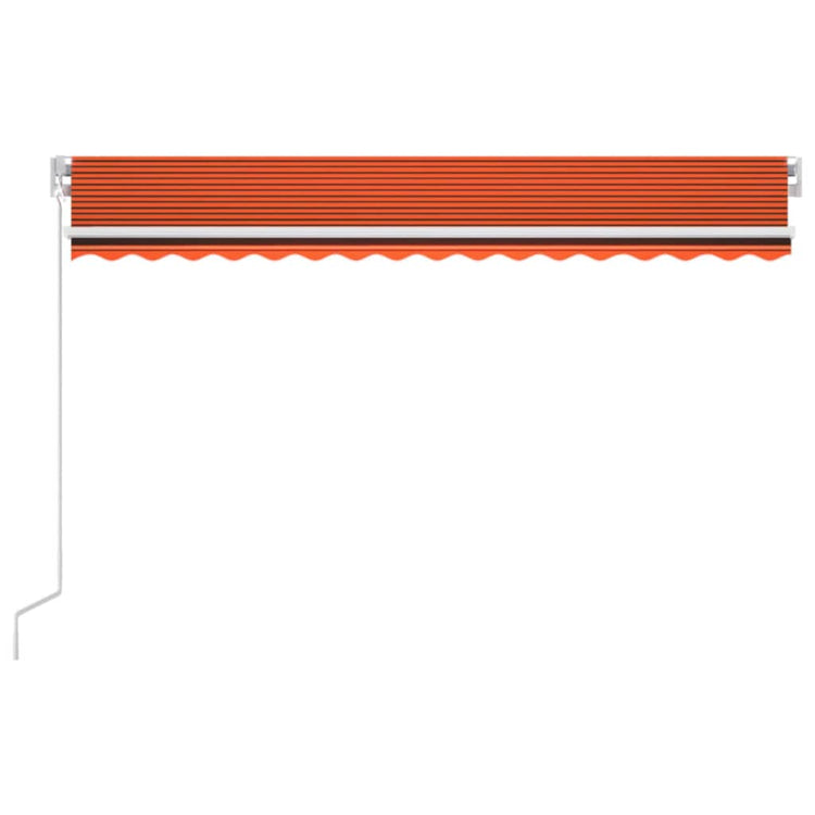 VidaXL Luifel handmatig uittrekbaar 400x350 cm oranje en bruin