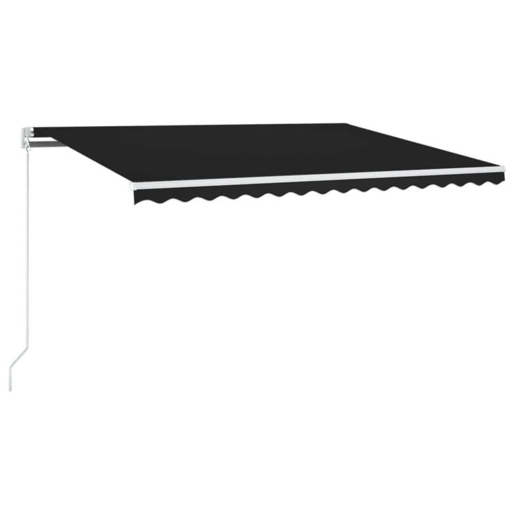 VidaXL Luifel handmatig uittrekbaar met LED 450x350 cm antracietkleur