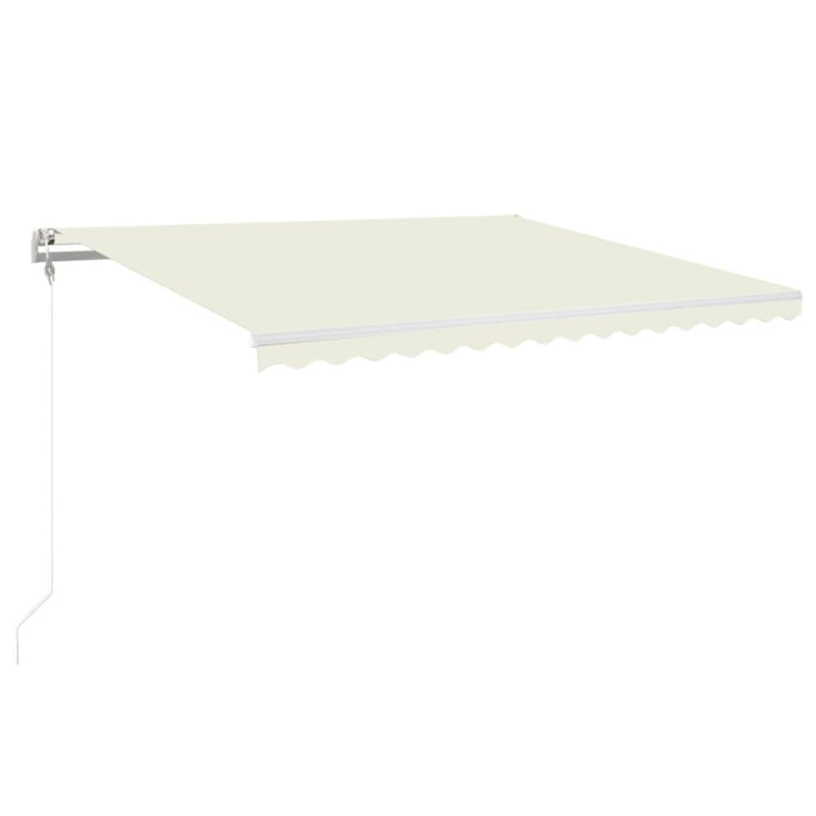 VidaXL Luifel automatisch met LED en windsensor 450x350 cm crèmekleur