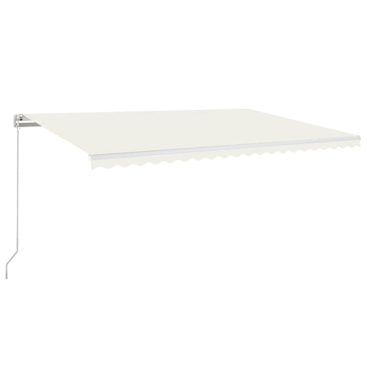 VidaXL Luifel handmatig uittrekbaar 500x350 cm crèmekleurig