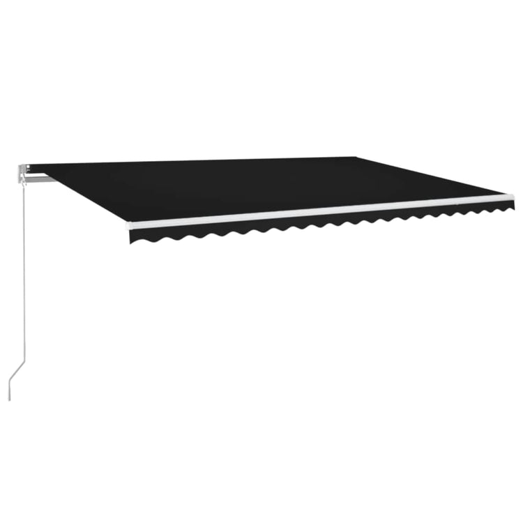 VidaXL Luifel handmatig uittrekbaar 500x350 cm antracietkleurig