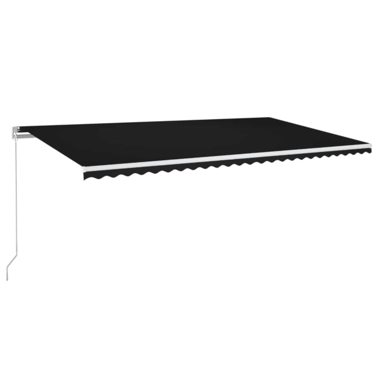 VidaXL Luifel handmatig uittrekbaar 600x350 cm antracietkleurig