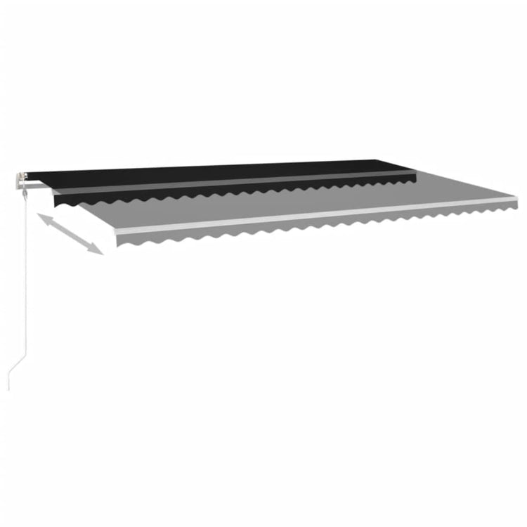 VidaXL Luifel automatisch uittrekbaar 600x350 cm antracietkleurig