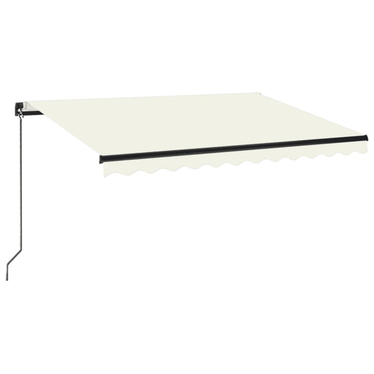 VidaXL Luifel handmatig uittrekbaar 350x250 cm crèmekleurig
