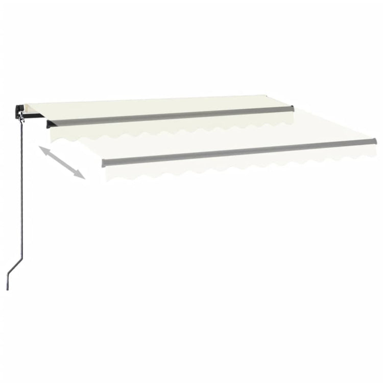 VidaXL Luifel handmatig uittrekbaar 350x250 cm crèmekleurig