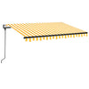 Vidaxl luifel automatisch uittrekbaar 350x250 cm geel en wit