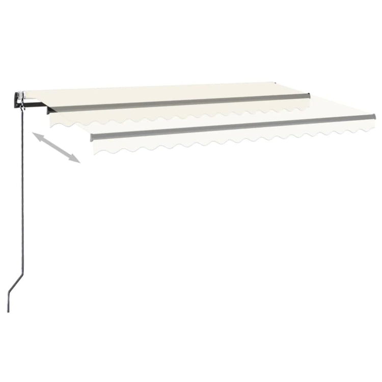 VidaXL Luifel automatisch uittrekbaar 450x300 cm crèmekleurig