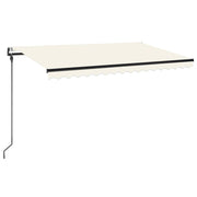 VidaXL Luifel automatisch met LED en windsensor 450x300 cm crèmekleur - afbeelding 2