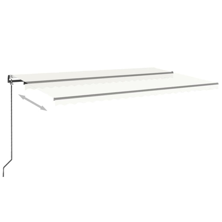 VidaXL Luifel automatisch uittrekbaar 500x300 cm crèmekleurig