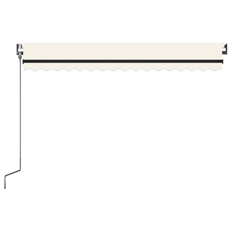 VidaXL Luifel automatisch met LED en windsensor 400x350 cm crèmekleur