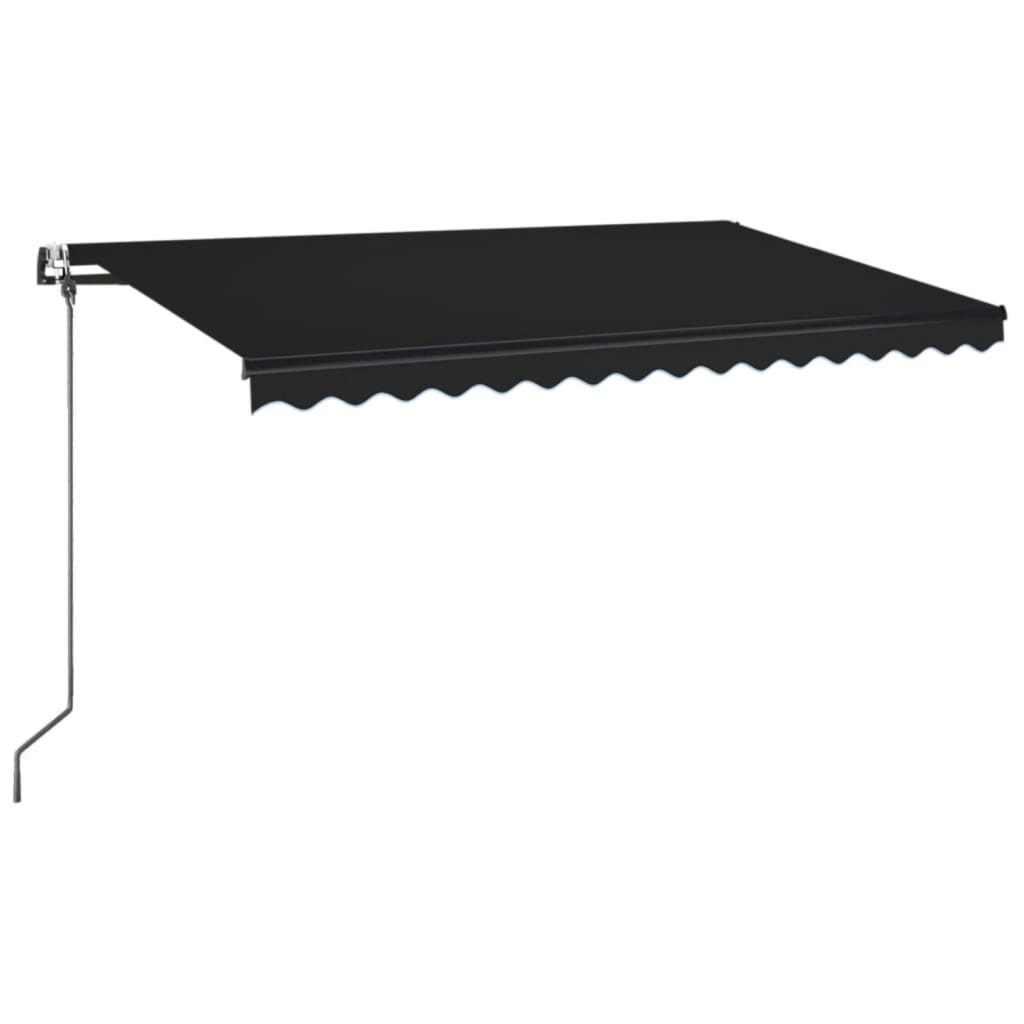 VidaXL Luifel automatisch met LED en windsensor 400x350 cm antraciet