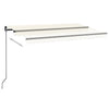 VidaXL Luifel handmatig uittrekbaar 450x350 cm crèmekleurig