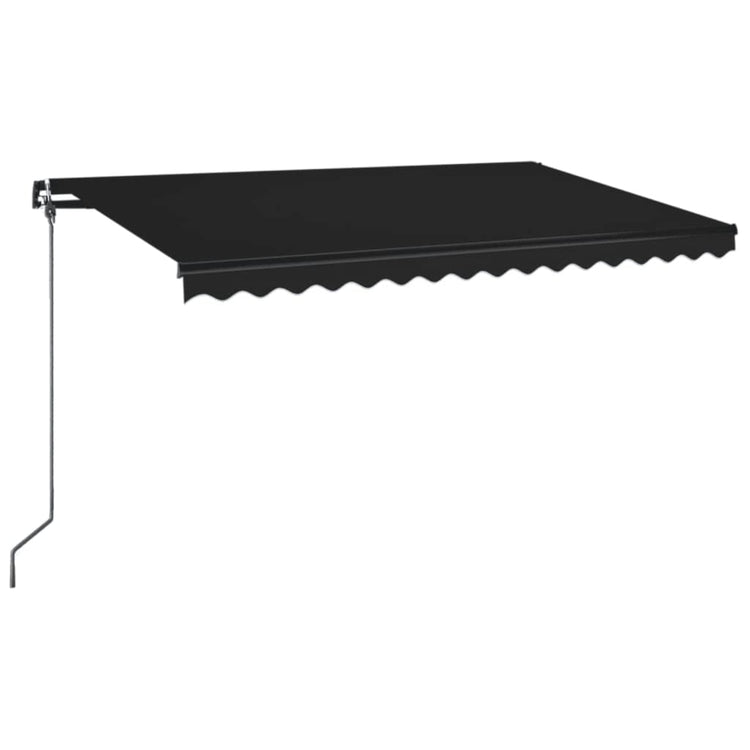 VidaXL Luifel handmatig uittrekbaar 450x350 cm antracietkleurig