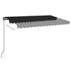 VidaXL Luifel handmatig uittrekbaar 450x350 cm antracietkleurig