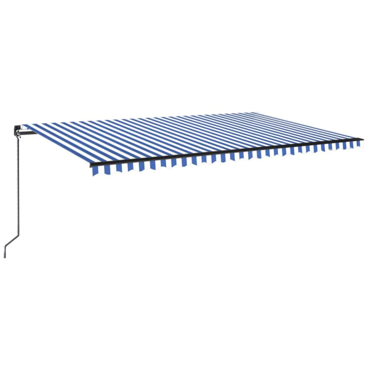 VidaXL Luifel handmatig uittrekbaar 500x350 cm blauw en wit