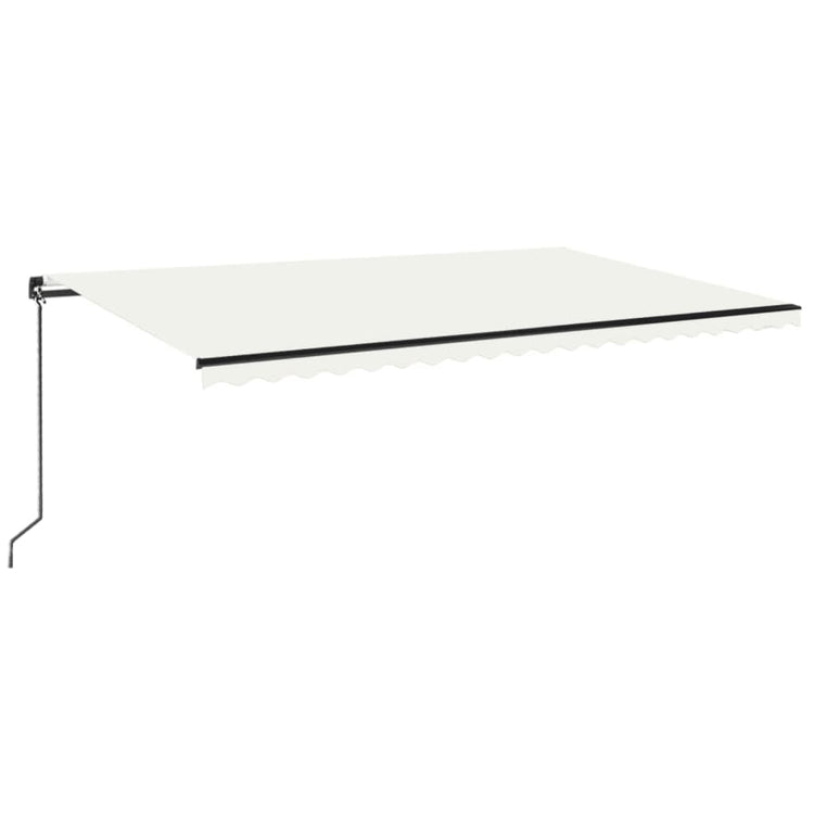 VidaXL Luifel handmatig uittrekbaar 500x350 cm crèmekleurig