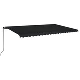 VidaXL Luifel handmatig uittrekbaar 500x350 cm antracietkleurig - afbeelding 2